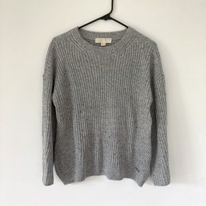 Michael Kors Gray Ribbed Sweater Medium